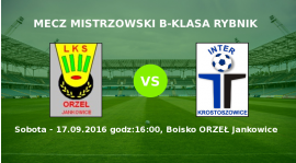 Zapowiedź meczu Orzeł Jankowice - Inter Krostoszowice