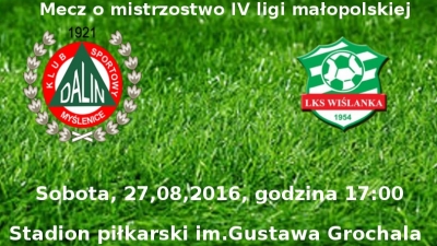 Dalin Myślenice - Wiślanka Grabie sobota 27.08.2016, godzina 17:00