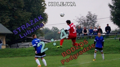5.kolejka: Strażak Lubzina 2:4 BODZOS