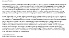Regulamin KS Lublinianka - Sezon 2018/2019