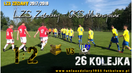 26 Kolejka: LZS Zdziary - OKS Mokrzyszów 1:2.
