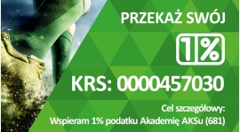 Przekaż 1% podatku na rzecz Akademii AKS Górnik Niwka Sosnowiec