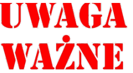 Uwaga zmiana terminarza!