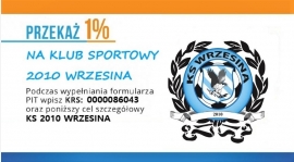 1 % podatku na rzecz KS 2010 Wrzesina