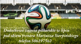 Dla zainteresowanych treningi w lipcu