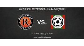 4P4S Rydzyniak Rydzyna - Zjednoczeni Pudliszki, sobota, godz. 16:00. Zapraszamy!