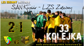 33 Kolejka: San Kłyżów - LZS Zdziary 2:1.