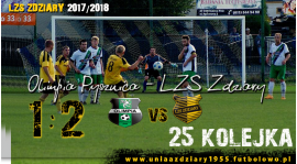 25 Kolejka: Olimpia Pysznica - LZS Zdziary 1:2.