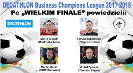 WYWIADY MECZOWE.... po "WIELKIM FINALE" powiedzieli: