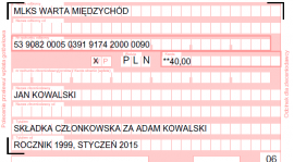 SKŁADKA CZŁONKOWSKA