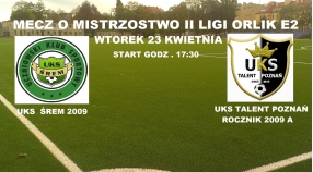 WTOREK 23 KWIETNIA MECZ LIGI WZPN ROCZNIK 2009 A