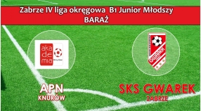 MECZE BARAŻOWE :Zabrze IV liga okręgowa B1 Junior Młodszy