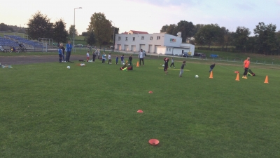 Trening najmłodszych .