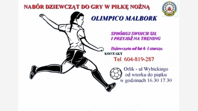 Zapraszamy do gry w piłkę nożną dziewcząt