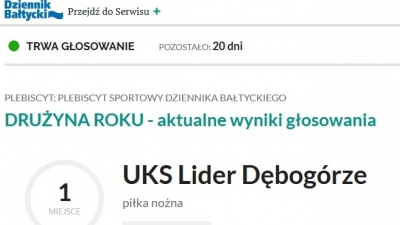 Głosujemy na UKS Lider Dębogórze