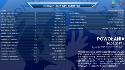 Paweł Kosarzecki powołany do kadry na turniej UEFA REGIONS CUP 2017