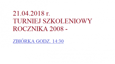 sobotnie mecze rocznika 2008