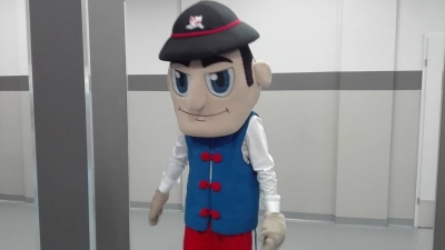 Wyprowadzanie zawodników Podbeskidzia Bielska Białej - Górnik Łęczna