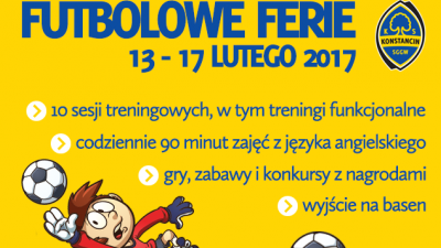 Harmonogram Futbolowych Ferii z Klubem Sportowym Konstancin!