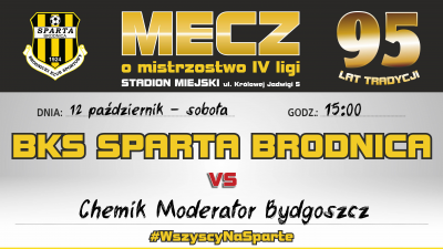 11. kolejka: Sparta vs. Chemik Bydgoszcz