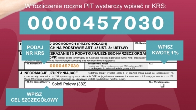 Przekaż 1% na Sokół Pniewy