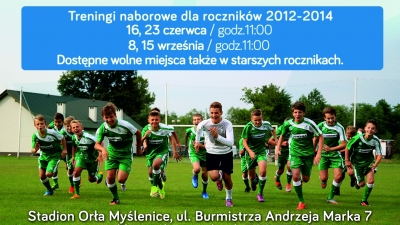 Orliki Myślenice zapraszają na treningi naborowe!