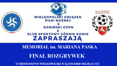 Jutro memoriał im. Mariana Paska