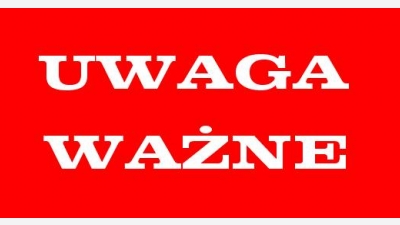 ZMIANA TERMINU TRENINGU DLA GRUP: ZAKI F2 I SKRZATY G2.