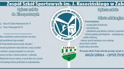 NABÓR UZUPEŁNIAJĄCY - do klas sportowych: IV SP oraz I GIMNAZJUM