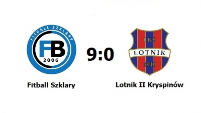 B klasa gr. II: Fitball - Lotnik II 9:0 (3:0)