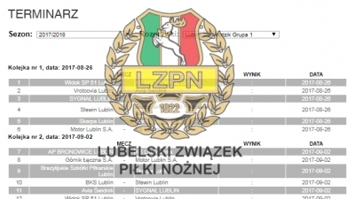 Terminarze Ligi Młodzików