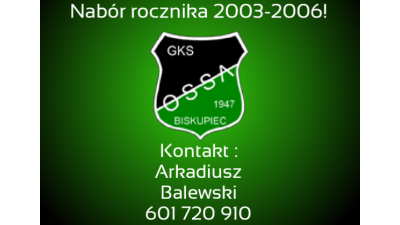 Nabór do drużyny Juniorów Młodszych (2003-2006)