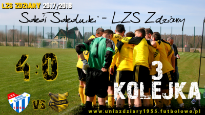 3 Kolejka: Sokół Sokolniki - LZS Zdziary 4:0.