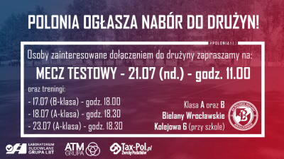 Nabór do drużyny i początek przygotowań!