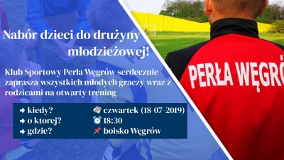 Nabór dzieci do drużyny młodzieżowej!