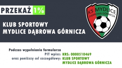 Przekaż 1% podatku na Akademię KS Mydlice!