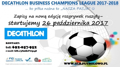 "DECATHLON Business Champions League 2017-2018”... już wkrótce startujemy :-)
