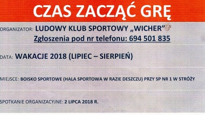Zapraszamy do wakacyjnego treningu!