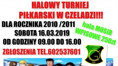 Halowy turniej piłki nożnej dzieci z roczników 2010/2011 organizowany przez K.S. "Górnik" Piaski