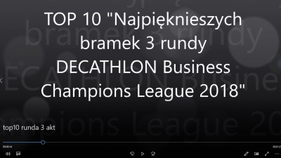 "TOP10 Najpiękniejszych bramek 3 rundy DECATHLON Business Champions League 2018" - VIDEO