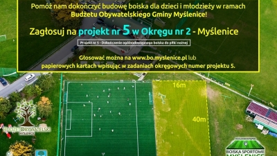 Zagłosuj na dokończenie ogólnodostępnego boiska do piłki nożnej w Budżecie Obywatelskim!