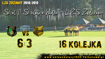 16 Kolejka: Stal II Stalowa Wola - LZS Zdziary 6:3.