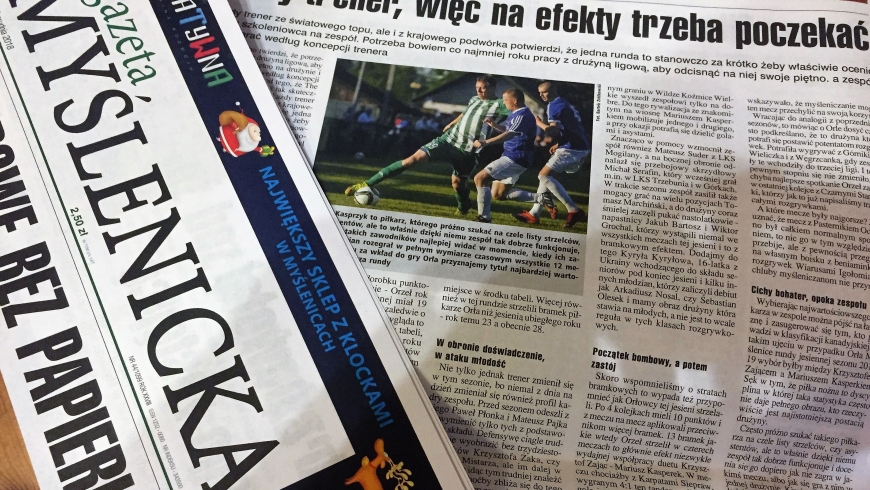 Gazeta Myślenicka podsumowuje rundę jesienną w wykonaniu Orła Myślenice
