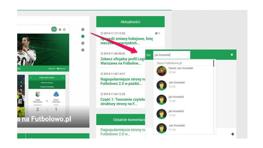 Komunikuj się z innymi na Futbolowo.pl!