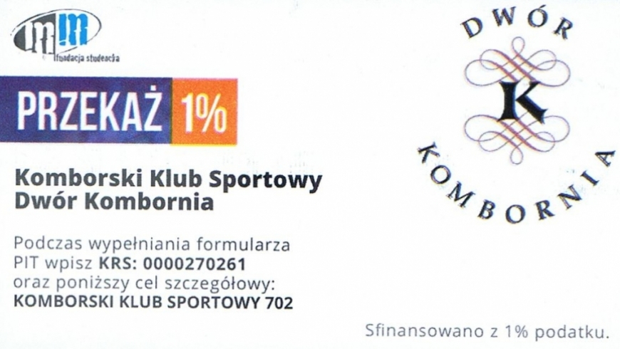 Przekaż 1% podatku lub darowiznę dla KKS-u