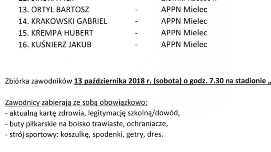 Rekordowe dziewięć powołań dla rocznika 2010