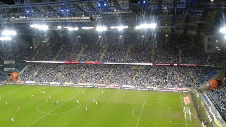 Adepci na meczu Lech-Górnik