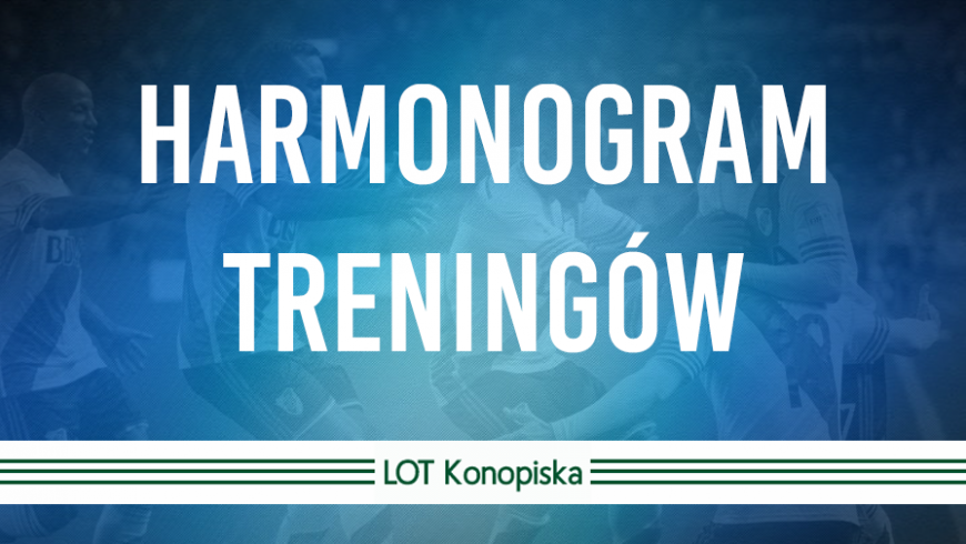 Harmonogram treningów na listopad-marzec 2019/2020