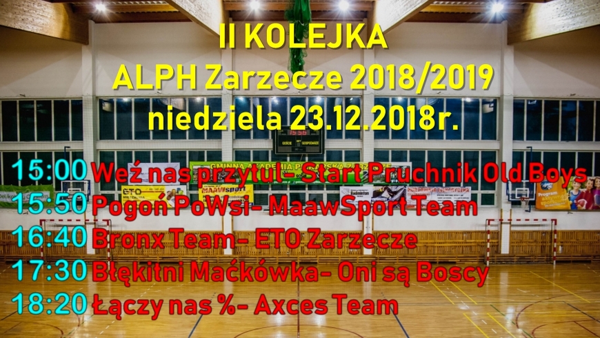 II kolejka- niedziela 23.12.2018