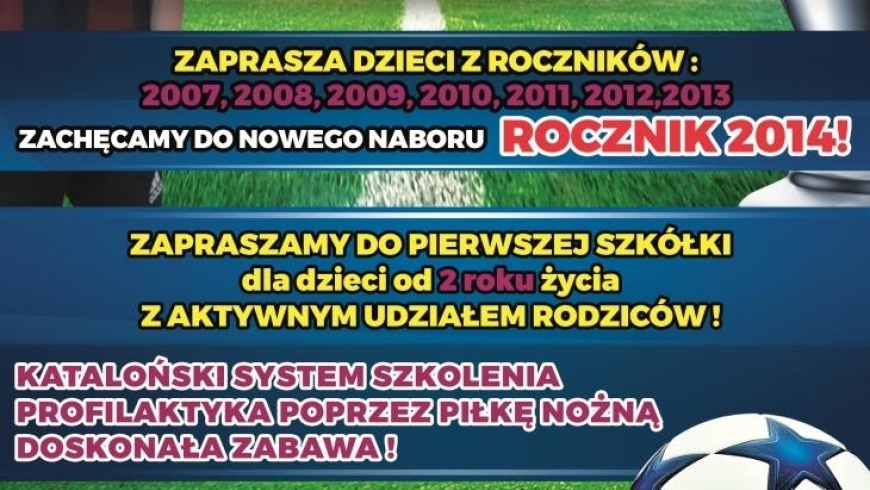 Trwa nabór do drużyny rocznika 2014!